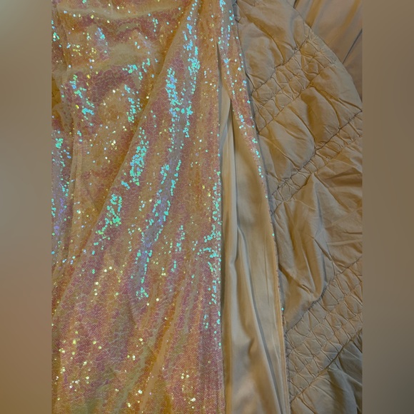 Lucy in the Sky white iridescent prom dress - Picture 4 of 8